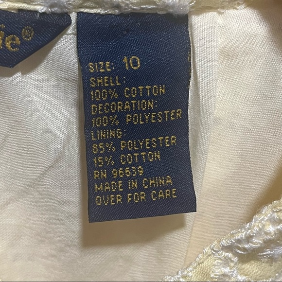 Ecologie Eyelet Lace Cap Sleeve A Line Dress - Picture 13 of 14